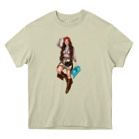 Mossy western cowgirl Heavy Core Tee - NancyCooperArtShop