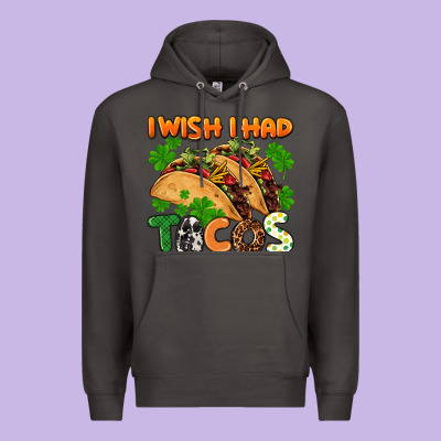 I Wish I Had Tacos St. Patrick's Day Premium Hoodie Designed By Fadigitalartstudio
