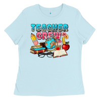 Baby Blue teacher crew Ladies Tee - NancyCooperArtShop