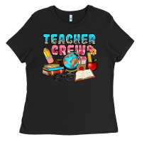 Black teacher crew Ladies Tee - NancyCooperArtShop