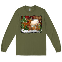Army Green Christmas cookies buffalo plaid Long Sleeve Tee - Jasminsmagicworld