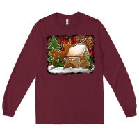 Burgundy Christmas cookies buffalo plaid Long Sleeve Tee - Jasminsmagicworld