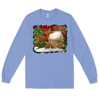 Colony Blue Christmas cookies buffalo plaid Long Sleeve Tee - Jasminsmagicworld