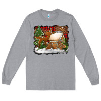 Heather Grey Christmas cookies buffalo plaid Long Sleeve Tee - Jasminsmagicworld