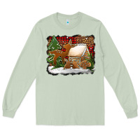 Matcha Christmas cookies buffalo plaid Long Sleeve Tee - Jasminsmagicworld