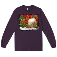 Plum Christmas cookies buffalo plaid Long Sleeve Tee - Jasminsmagicworld
