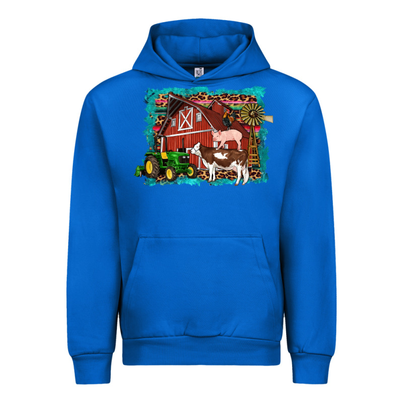 Farm Life Tractor Cow Pig Rooster Urban Hoodie by Artiststas | Teevron