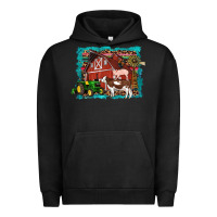 Pigment Black farm life tractor cow pig rooster Urban Hoodie - Artiststas