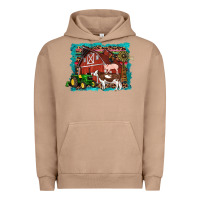 Pigment Burro farm life tractor cow pig rooster Urban Hoodie - Artiststas