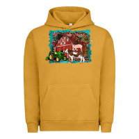 Pigment Peanut Butter farm life tractor cow pig rooster Urban Hoodie - Artiststas