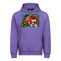 Tulip farm life tractor cow pig rooster Urban Hoodie - Artiststas
