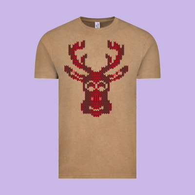 Christmas Deer Ugly Vintage Tee Designed By Bettercallsaul