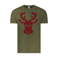 Vintage Olive Christmas Deer Ugly Vintage Tee - Bettercallsaul