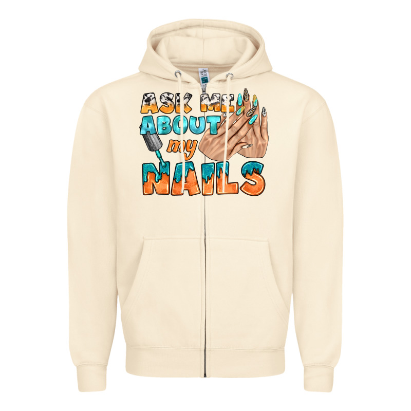Ask Me About My Nails Bbs Zipper Hoodie by BundleAndBundleShop | Teevron