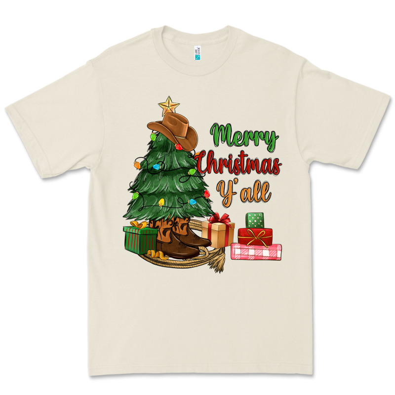 Merry Christmas Y'all Premium Tee by MaliasSmallBusiness | Teevron