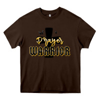 Chocolate Brown christian prayer warrior Heavy Core Tee - MaliasSmallBusiness