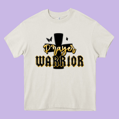 Christian Prayer Warrior Heavy Core Tee Designed By Maliassmallbusiness