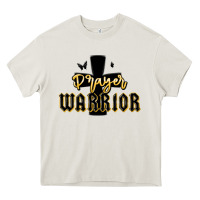 Cream christian prayer warrior Heavy Core Tee - MaliasSmallBusiness