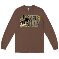 Chestnut Yee haw Cowboy western Long Sleeve Tee - HowdyJamesFarm