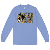 Colony Blue Yee haw Cowboy western Long Sleeve Tee - HowdyJamesFarm