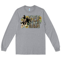 Heather Grey Yee haw Cowboy western Long Sleeve Tee - HowdyJamesFarm