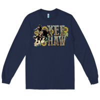 Navy Yee haw Cowboy western Long Sleeve Tee - HowdyJamesFarm