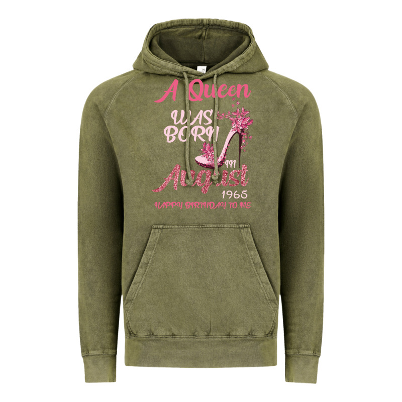 A Queen Was Born In August 1965 Happy Birthday To Me 55 Years Old Vintage Hoodie by Bettercallsaul | Teevron