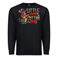 Black Little Miss Cotton Tail Premium Sweatshirt - CowhideDigitalArt