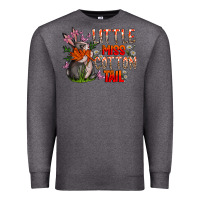Charcoal Heather Little Miss Cotton Tail Premium Sweatshirt - CowhideDigitalArt