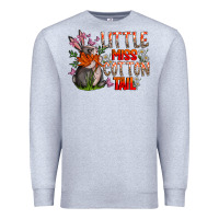 Heather Grey Little Miss Cotton Tail Premium Sweatshirt - CowhideDigitalArt