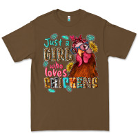Cacao just a girl who loves chickens Premium Tee - NancyCooperArtShop