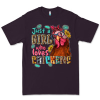Plum just a girl who loves chickens Premium Tee - NancyCooperArtShop