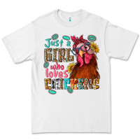 White just a girl who loves chickens Premium Tee - NancyCooperArtShop