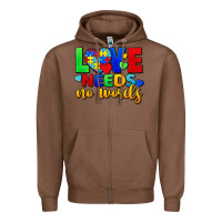 Chestnut love needs no words Zipper Hoodie - FaDigitalArtStudio