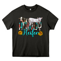 Asphalt western howdy heifer Heavy Core Tee - NancyCooperArtShop