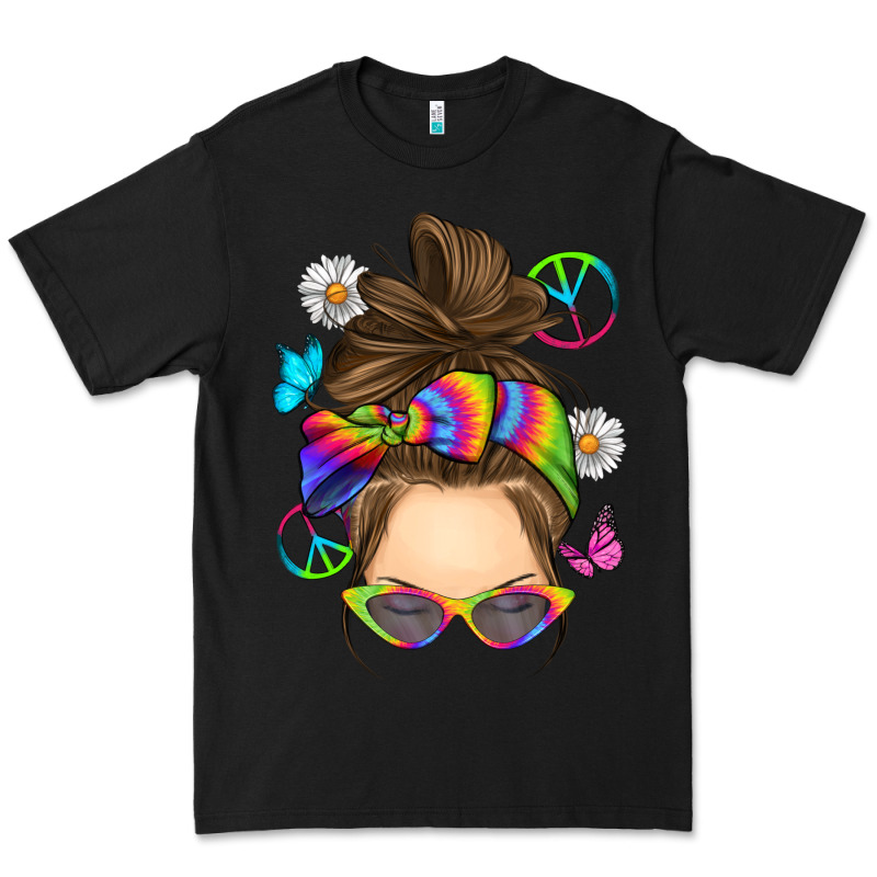 Messy Bun Tie Dye Premium Tee by RanaPortraitStore | Teevron