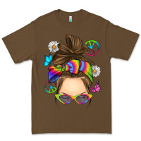 Cacao messy bun tie dye Premium Tee - RanaPortraitStore