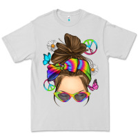 Dove Grey messy bun tie dye Premium Tee - RanaPortraitStore