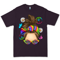 Plum messy bun tie dye Premium Tee - RanaPortraitStore