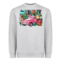Heather Grey The hunt is on Easter Day Heavyweight Sweatshirt - CowGirlArtShop