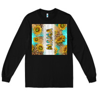 Black western mother's day mama with turquoise and sunflowers and leopard tu Long Sleeve Tee - TumblerDesignByShophia