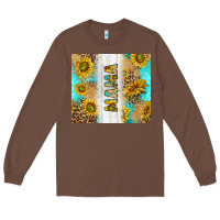 Chestnut western mother's day mama with turquoise and sunflowers and leopard tu Long Sleeve Tee - TumblerDesignByShophia