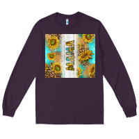 Plum western mother's day mama with turquoise and sunflowers and leopard tu Long Sleeve Tee - TumblerDesignByShophia