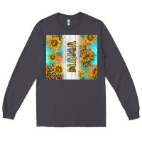 Western Mother's Day Mama With Turquoise And Sunflowers And Leopard Tu Long Sleeve Tee | Teevron