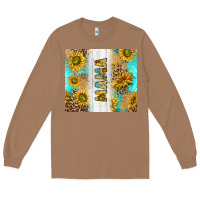 Toasted Coconut western mother's day mama with turquoise and sunflowers and leopard tu Long Sleeve Tee - TumblerDesignByShophia