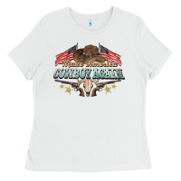 White make america cowboy again Ladies Tee - NancyCooperArtShop