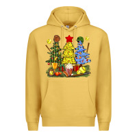 Antique Gold christmas with softball trees bbs Premium Hoodie - BundleAndBundleShop