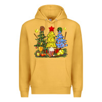 Mustard christmas with softball trees bbs Premium Hoodie - BundleAndBundleShop