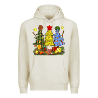 Oatmeal Heather christmas with softball trees bbs Premium Hoodie - BundleAndBundleShop