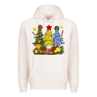 Pale Pink christmas with softball trees bbs Premium Hoodie - BundleAndBundleShop